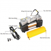 Bơm lốp 2 Pittong có hộp phụ kiện mặt điện tử