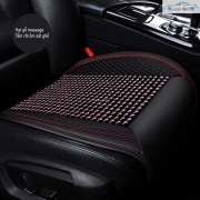 Đệm lót ghế và tựa lưng ô tô hạt gỗ massage cao cấp loại 1