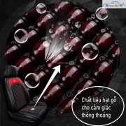 Đệm lót ghế và tựa lưng ô tô hạt gỗ massage cao cấp loại 1