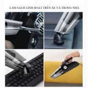 Máy hút bụi cầm tay đa năng kiêm Hút bụi,  Bơm Lốp, Đo Áp Suất Lốp, Đèn Pin Chiếu Sáng  4 trong 1 