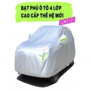 Bạt phủ ô tô vải dù 4 lớp tráng bạc cao cấp