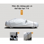 Bạt dù ô tô vải dù 4 lớp cao cấp tráng bạc