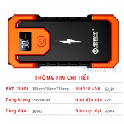 Kích nổ ô tô - bộ kích bình ô tô 99800 mAh